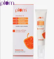 Plum Goodness 3% Vitamin C, 3% Peptide & 3% Caffeine Under Eye Cream with Mandarin | 15ml